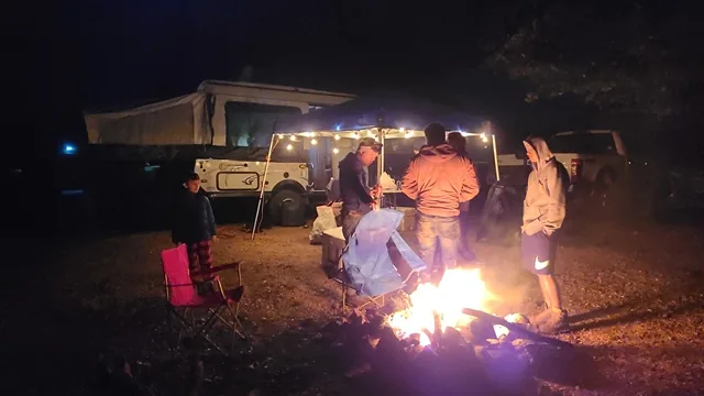 Camping tents and fire at 281 Country Club UTV park overnight